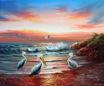  oiseau Peintre - Paysage marin Oiseau Aviaire